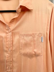 Peach Button-Up Shirt