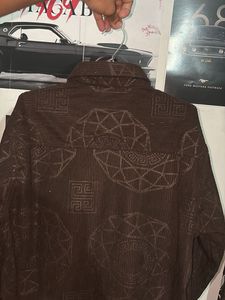 Men's Graphic Print Button-Up Shirt