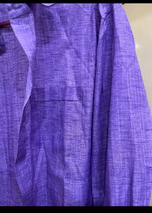 Classic Purple Linen Blend Shirt