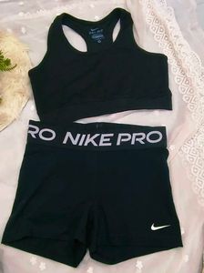 Nike Pro Sports Bra & Shorts Set