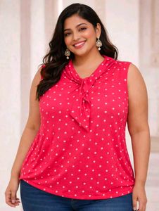 Chic Polka Dot Sleeveless Top