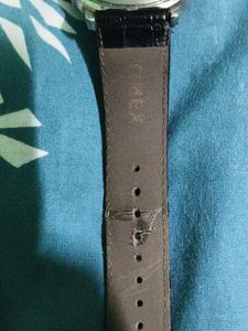 Timex Black Leather Strap Watch