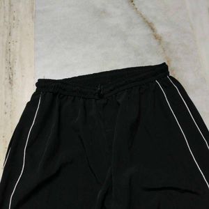 Black Wide Leg Track Pants