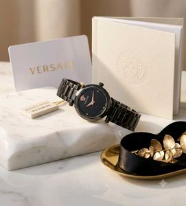 Versace Black &amp; Rose Gold Watch