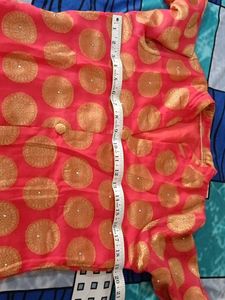 Elegant Pink Kurta with Gold Print