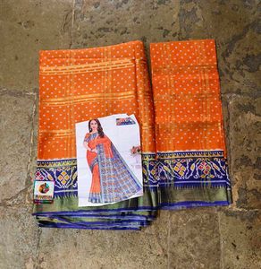Designer Patola printed Bandhani saree