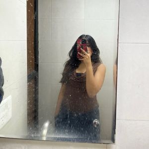 H&M Divided Brown Basic Top