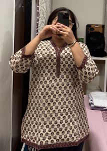 khadi cottan Stylish Printed Kurta