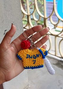 Handmade Dhoni Jersey Keychain