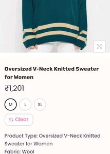 Retro Teal V-Neck Sweater