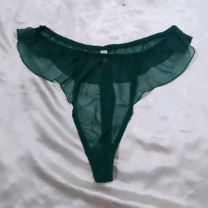 Sheer Emerald Green Thong