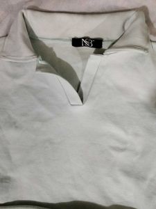 Mint Green Cropped Polo Top