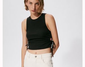 Zara Side Cut Out Ribbed Tank Top