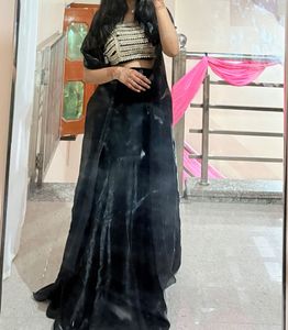 Elegant Black Embroidered Kurta Set