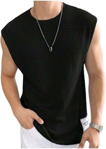 Men's Round Neck Waffle for Gym and Casual vest