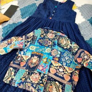 Girls Navy Blue Dress with Jacket