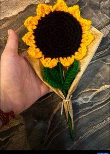 Handmade Crochet Sunflower Bouquet