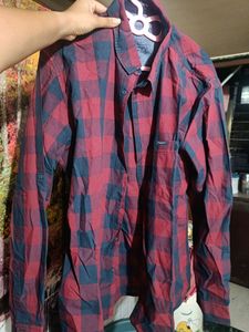 Indigo Checked Shirt Red And Black