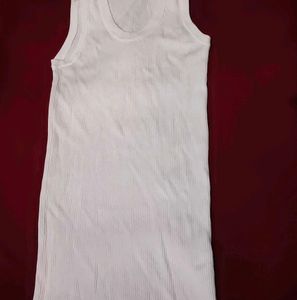 women's Ribbed White Tank Top