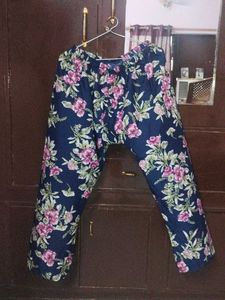 blue printed lower - PLUS SIZE