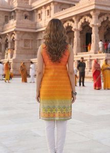 Vibrant Orange Ethnic Kurta