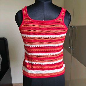 Crochet Striped Tank Top