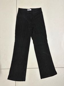 Chic Black Striped Flare Pants 🖤