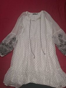 White Embroidered Dress