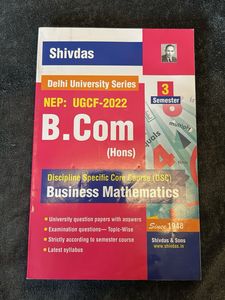 Shivdas B.Com Business Mathematics