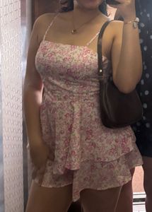 Floral Print Tiered Mini Dress | Playsuit