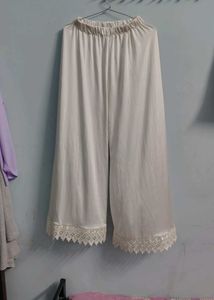 silk satin white plazo net presented fashionable