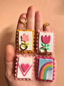 Postage Stamp Clay Charms🌷 (1 Pc)