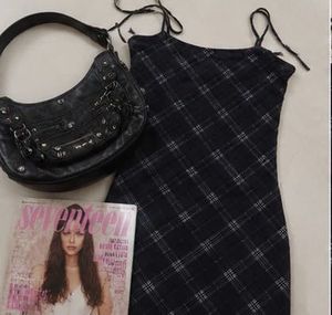 checkered bodycon dress XS