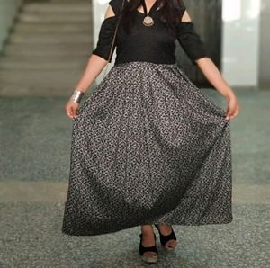 Black And Grey Gown Dress