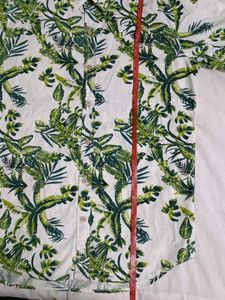Tropical Leaf Print Men's Shirt