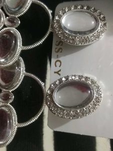 Statement Earrings with Yellow Accents