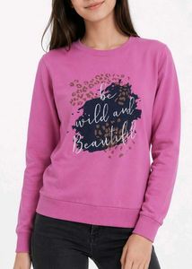 Pink Graphic Print Sweatshirt