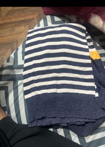 Teamspirit Striped 1/4 Zip Sweater