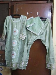 Embroidered Kurta Set with Dupatta
