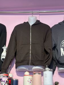 h&m Brown Zip-Up Hoodie