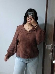 Brown Knit Sweater