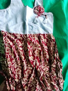 Handmade Floral Print Dress