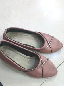 Pink Ballet Flats with Detail