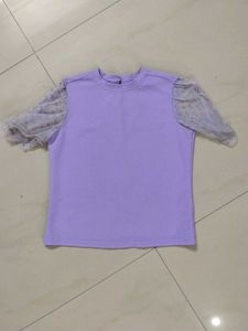 Lilac Puff Sleeve Top