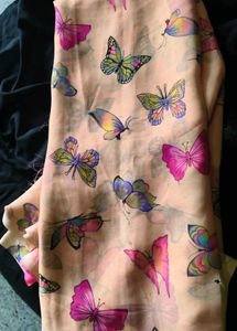 Beautiful Butterfly Print Saree