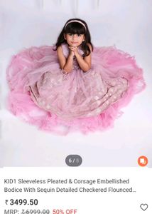 B'day Party Long Frock For Kids