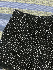 Black Polka Dot Shorts with Lace Trim