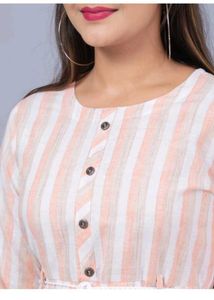 Striped Fit &amp; Flare Midi Dress