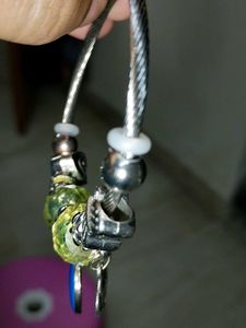 Charming Charm Bracelet with Yellow Beads