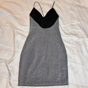 H&amp;M Silver Mini Dress